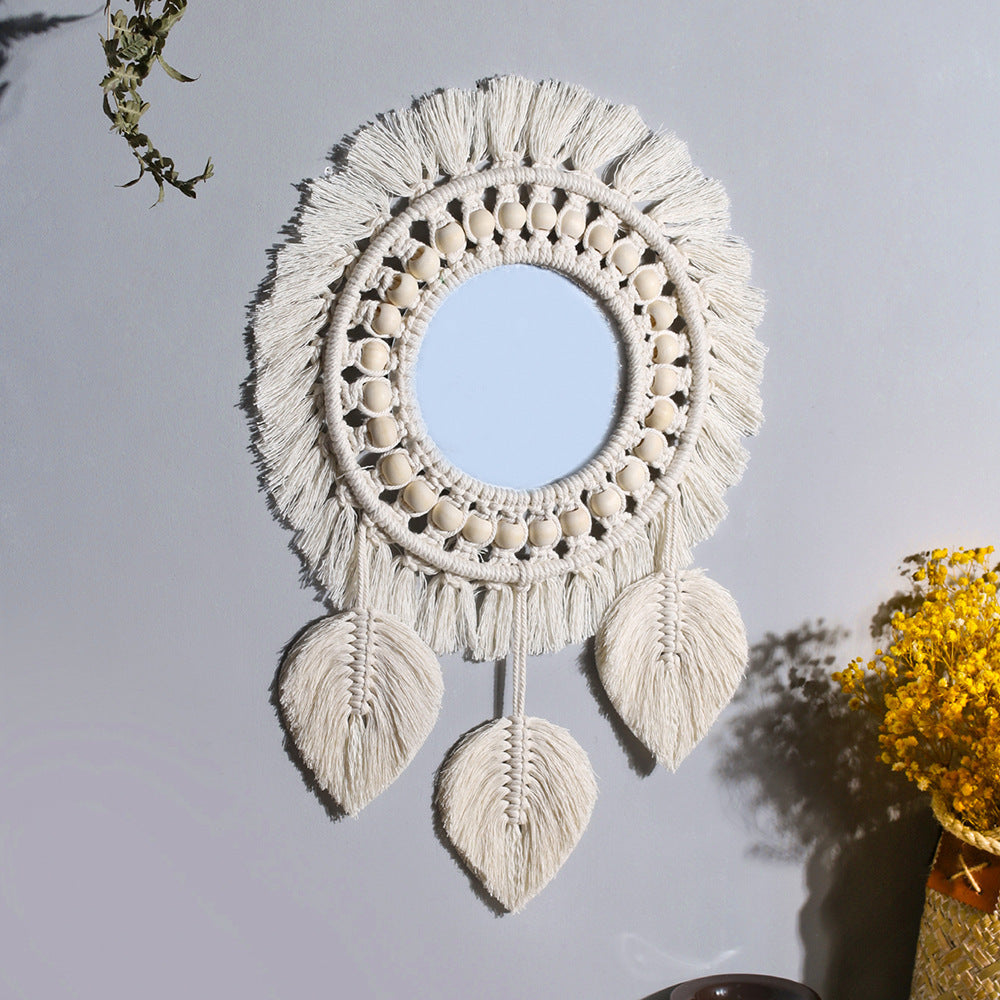 Miroir Mural Rond Style Bohème – Pour Appartement, Salon, Chambre à Coucher